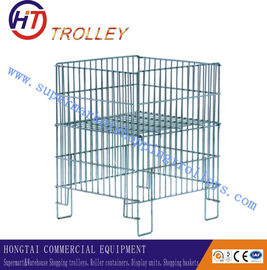 Custom Retangular Metal Wire Dump Bin Display With Four Columns / Removable Shelf